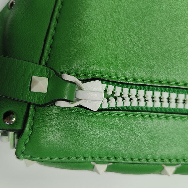 Rockstud Calfskin Green