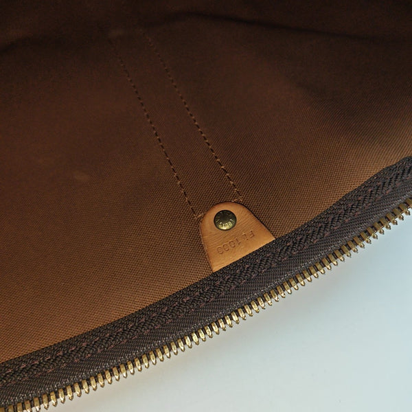 KEEPALL 45 Monogram Coated Canvas Brown