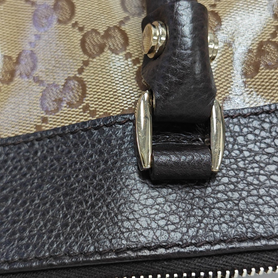 D Gold Monogram Coated Canvas Brown