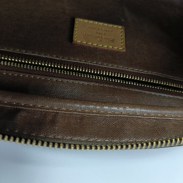 Monogram Coated Canvas Top Handle Bag Extra Large Brown