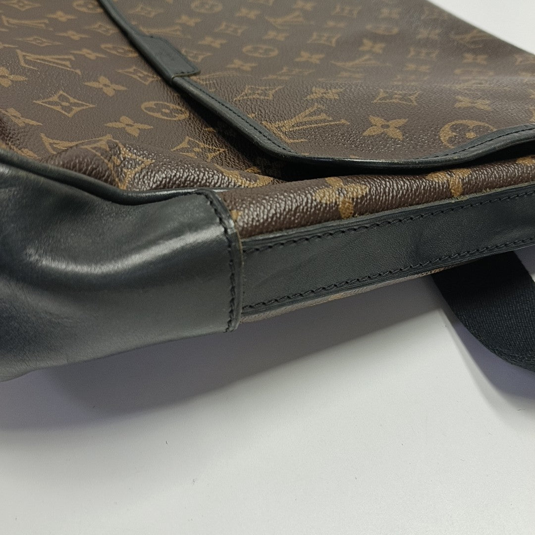 BASS Monogram Coated Canvas Brown