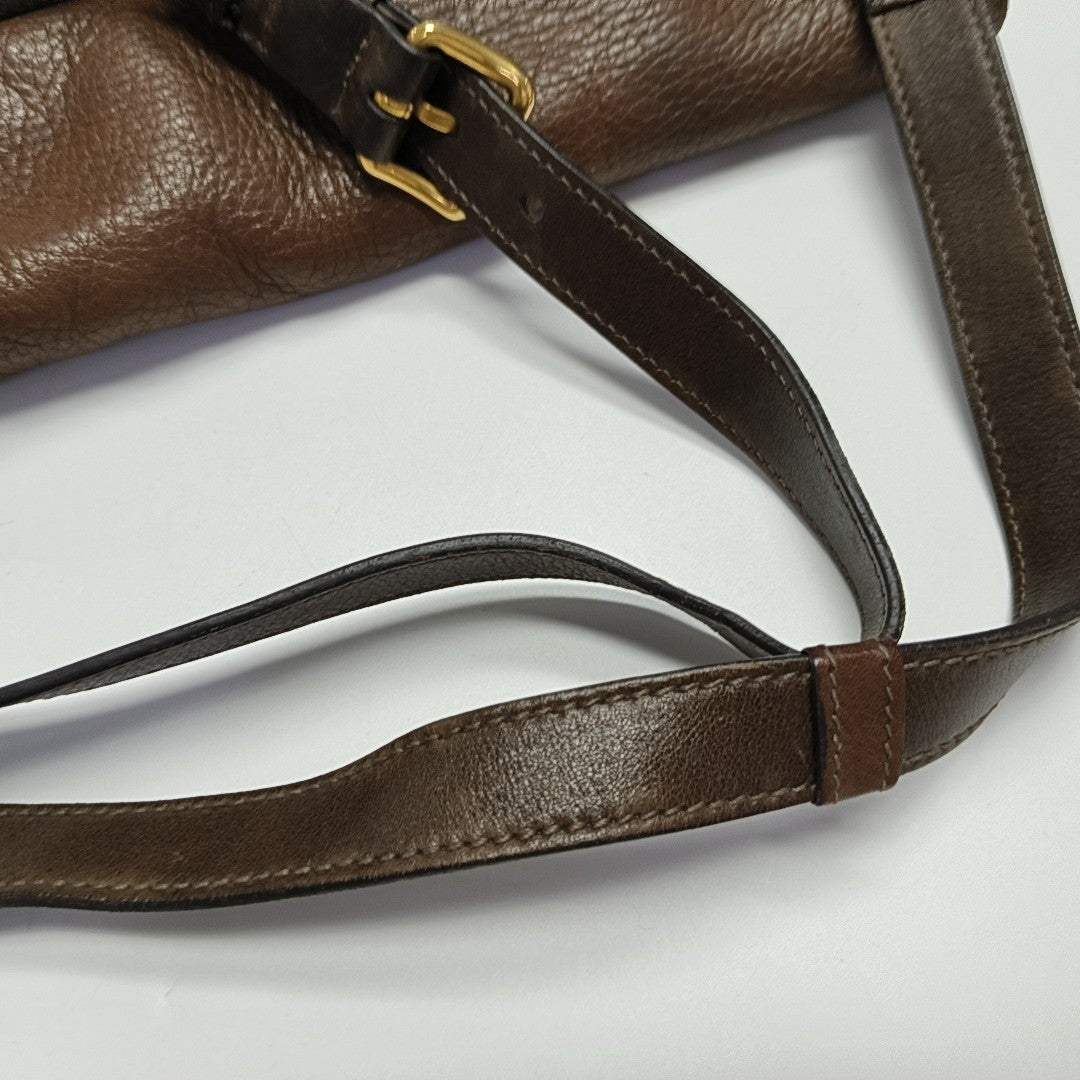Calfskin Shoulder Bag Brown
