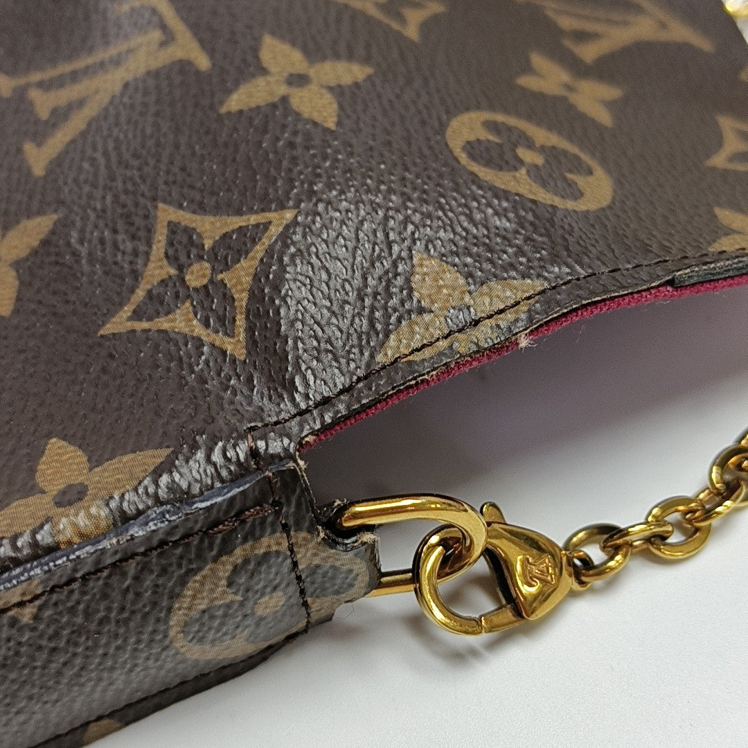 FÉLICIE Monogram Lona Revestida Marrón