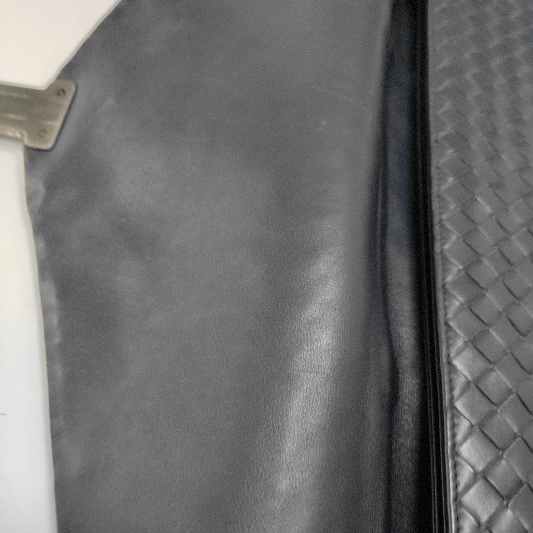 Calfskin Top Handle Bag Blue