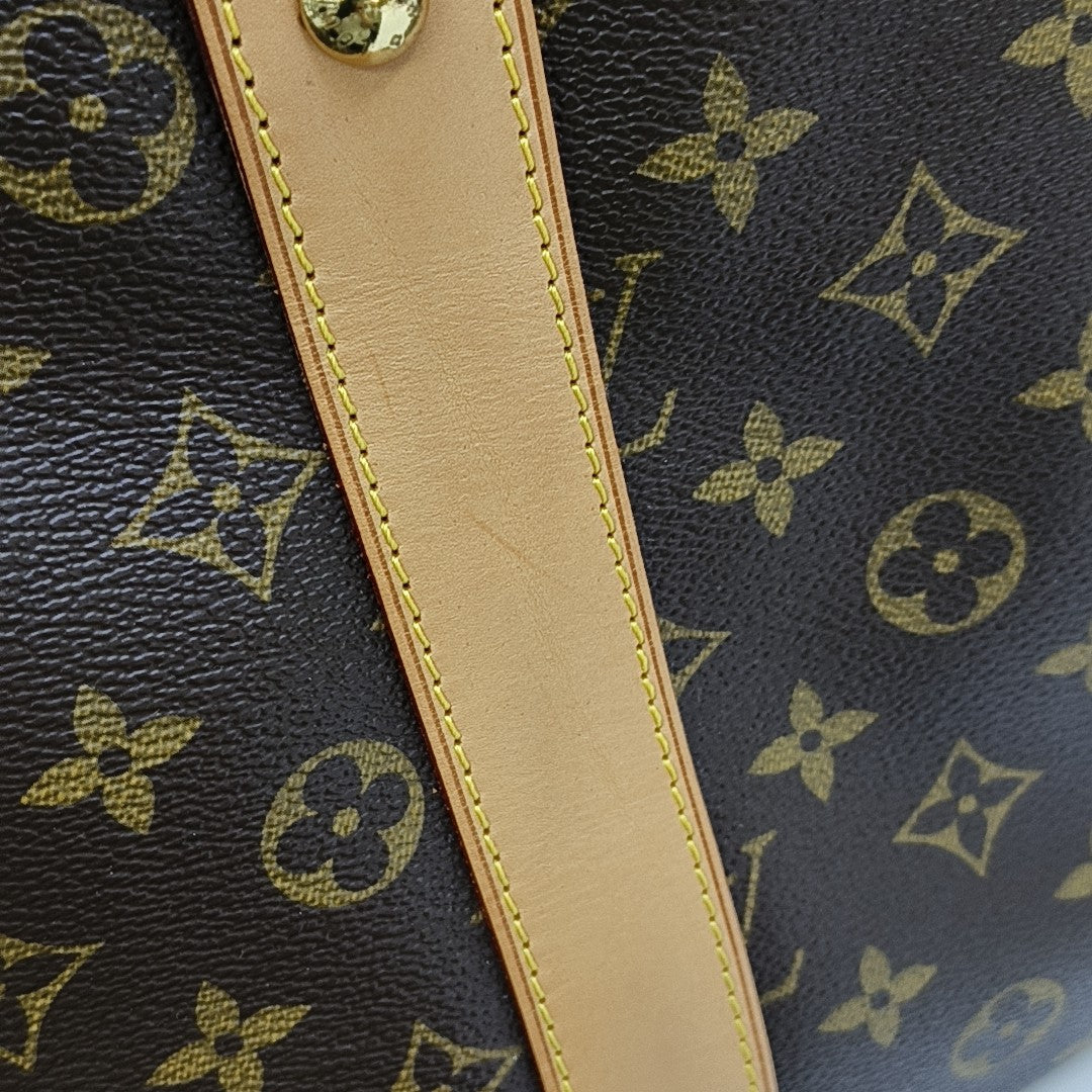 Monogram Coated Canvas Top Handle Bag Brown