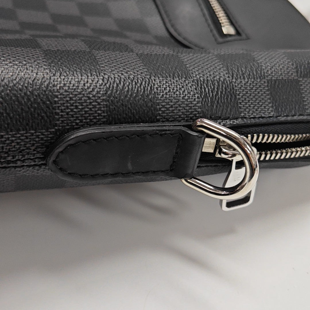 PORTE-DOCUMENTS Damier Graphite Coated Canvas Black