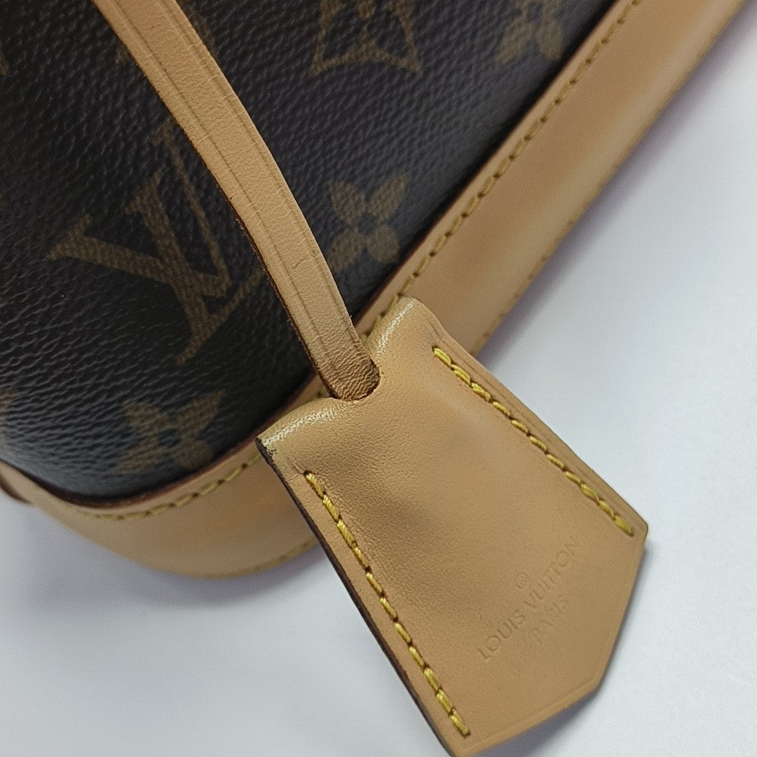ALMA BB Monogram Coated Canvas Brown