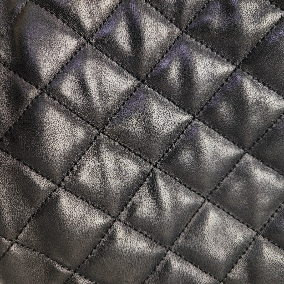 DRAWSTRING Quilted Lambskin Black