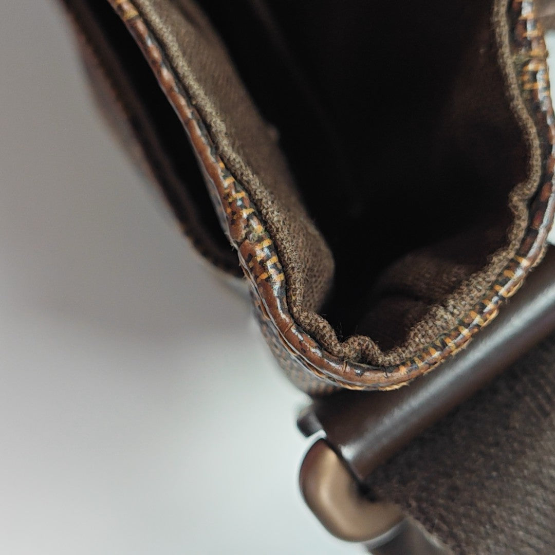 DISTRICT MM Damier Ebene Coated Canvas Brown