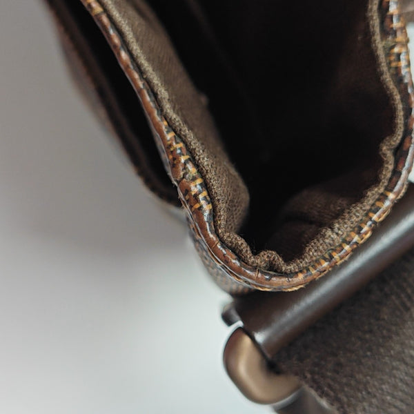 DISTRICT MM Damier Ebene Coated Canvas Brown