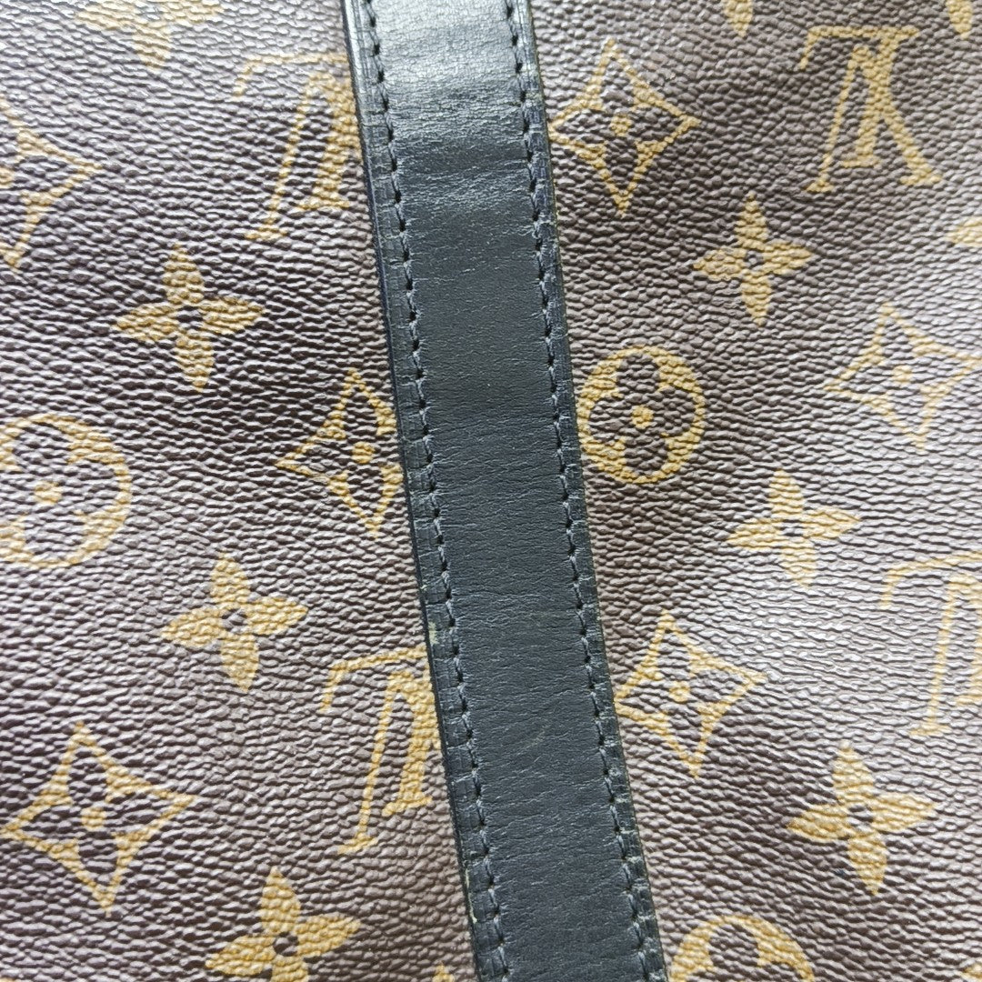 KEEPALL 45 Monogram Coated Canvas Brown