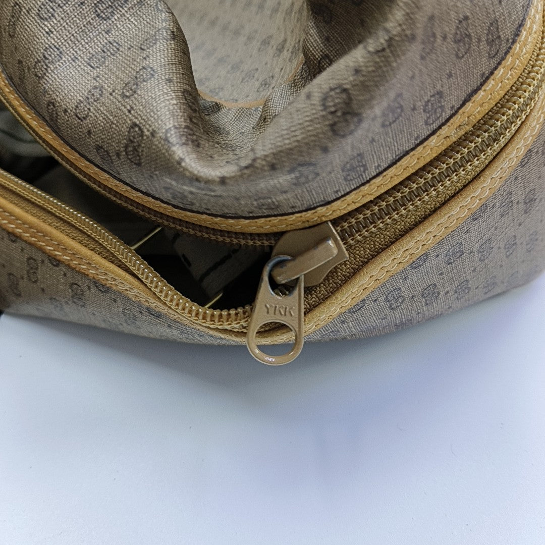 Monogram Coated Canvas Shoulder Bag Brown