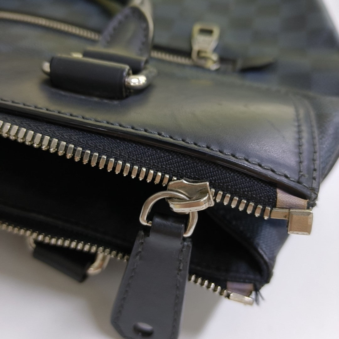 GREENWICH Damier Coated Canvas Blue