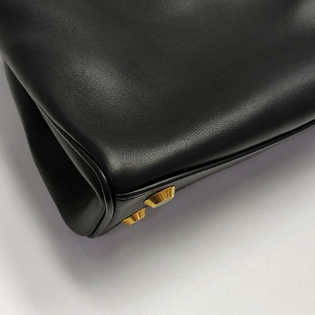 Calfskin Shoulder Bag Mini Black