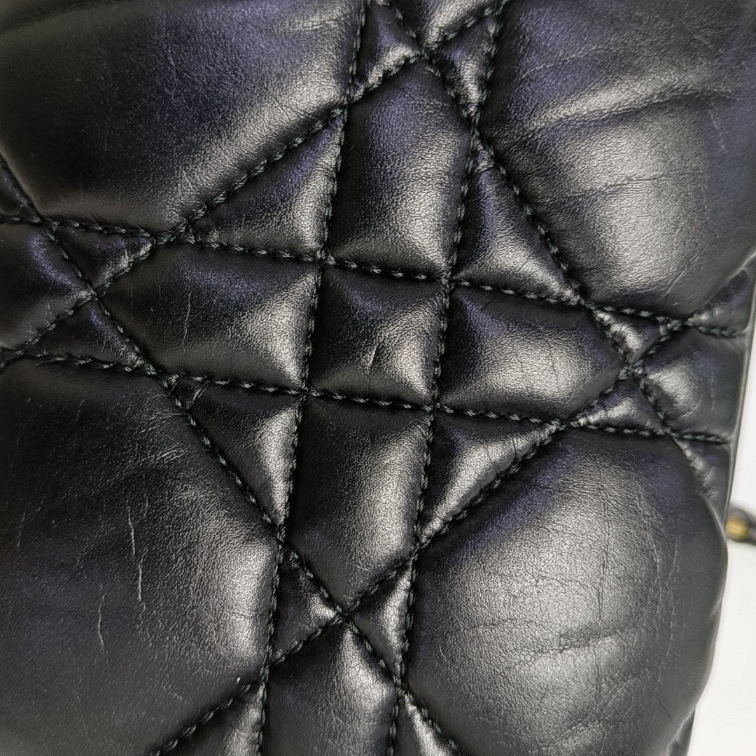 Dior Caro Small Cannage Calfskin Black