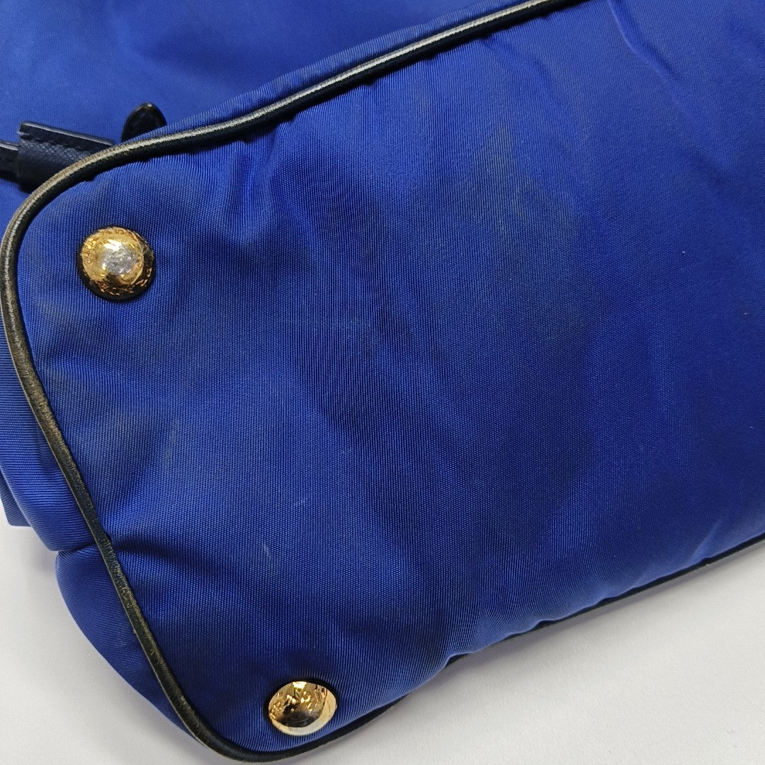 Nylon Tote Bag Blue