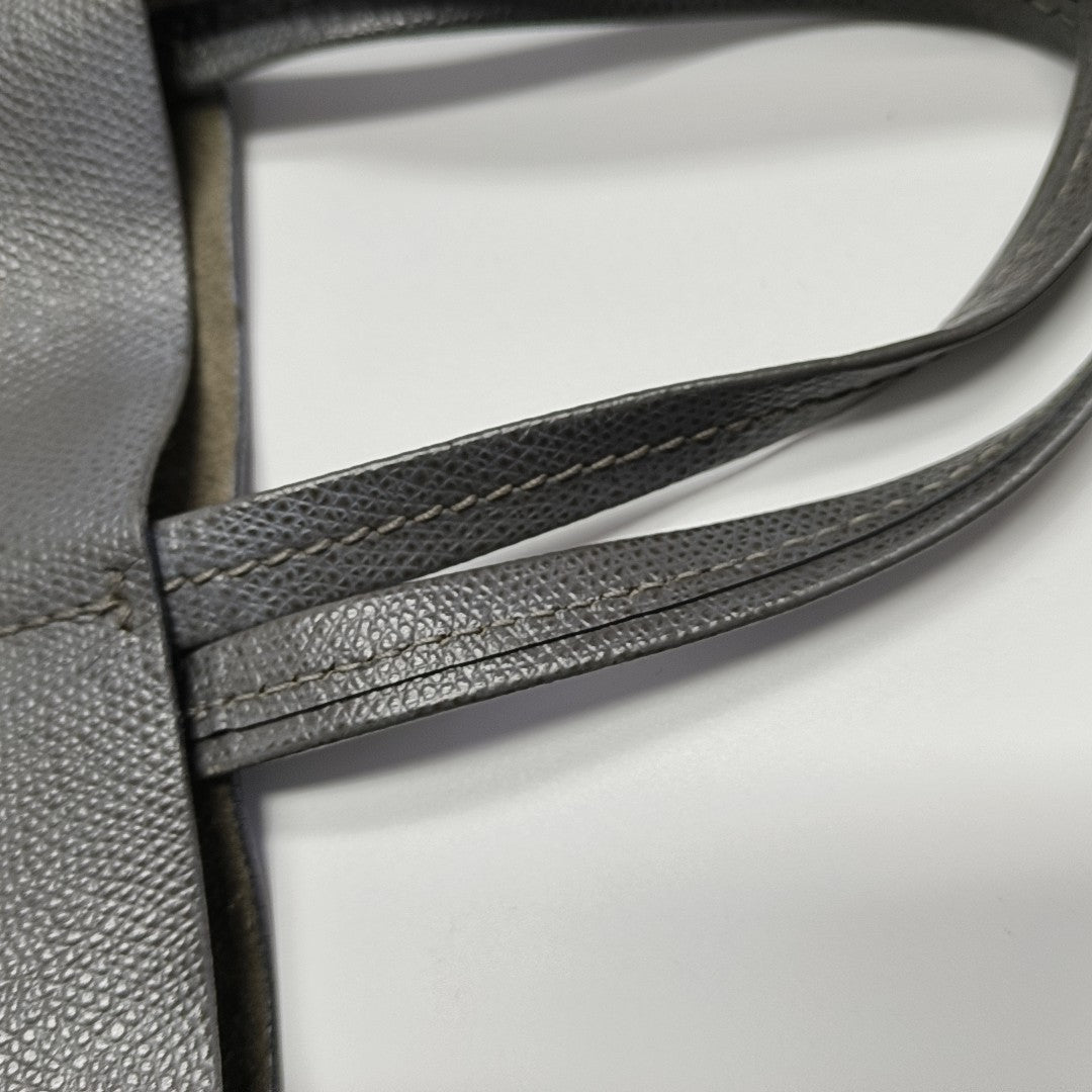 VERTICAL CABAS Mini Calfskin Gray