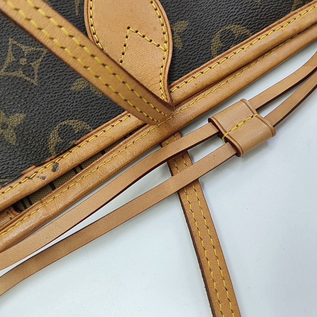 NEVERFULL GM Monogram Coated Canvas Brown