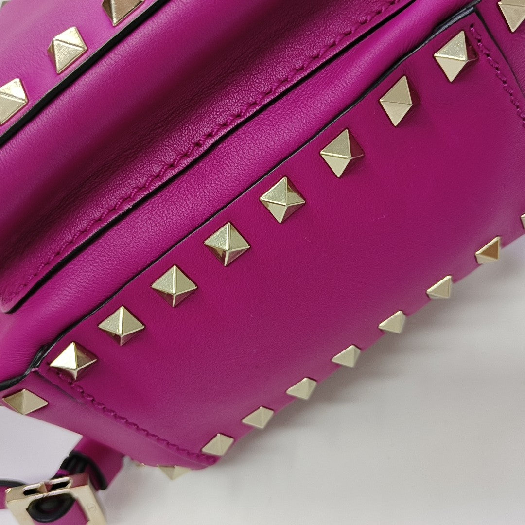 Rockstud Calfskin Red