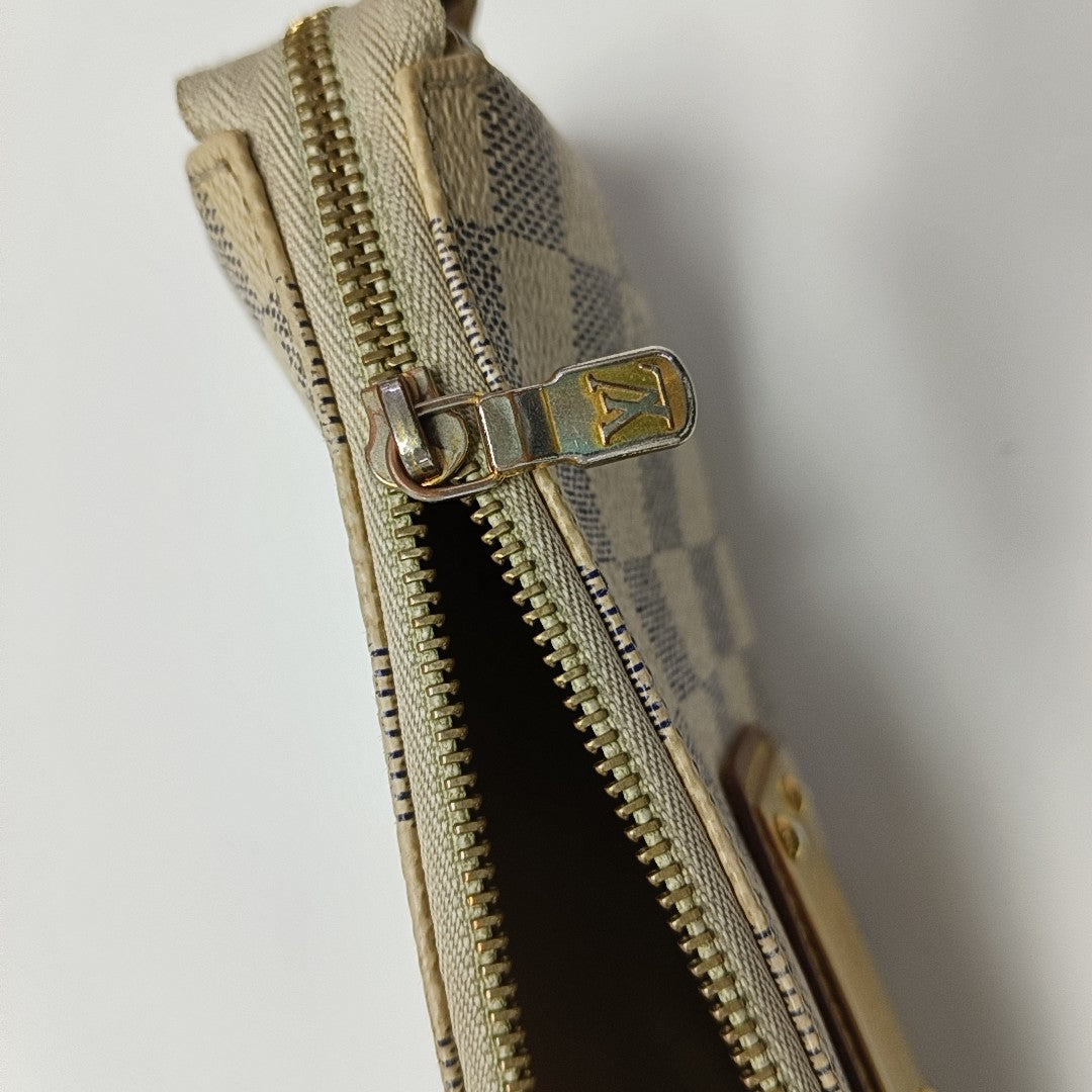 EVA Damier Azur Coated Canvas White