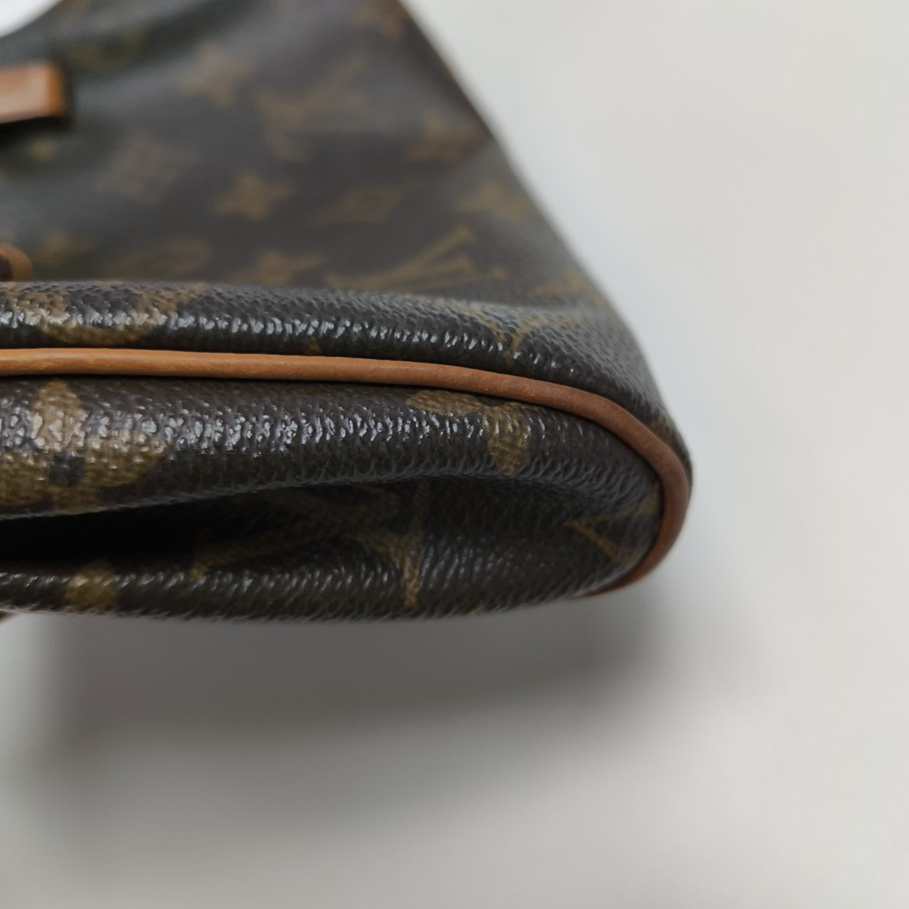 Monogram Coated Canvas Shoulder Bag Brown