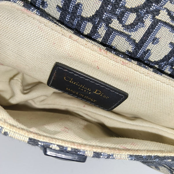 Saddle Small Oblique Fabric Blue