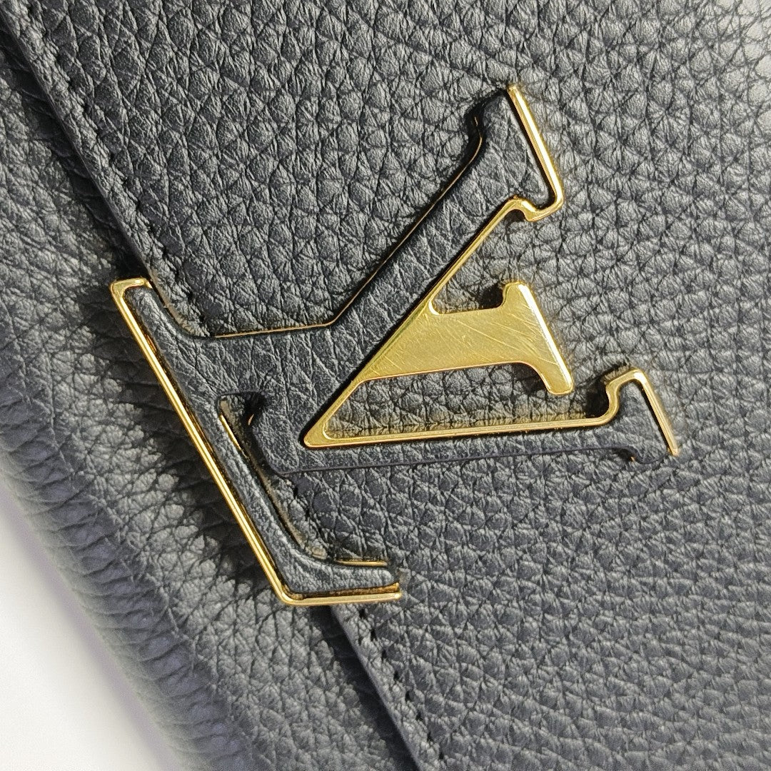 CAPUCINES Mini Monogram Calfskin Black Wallet