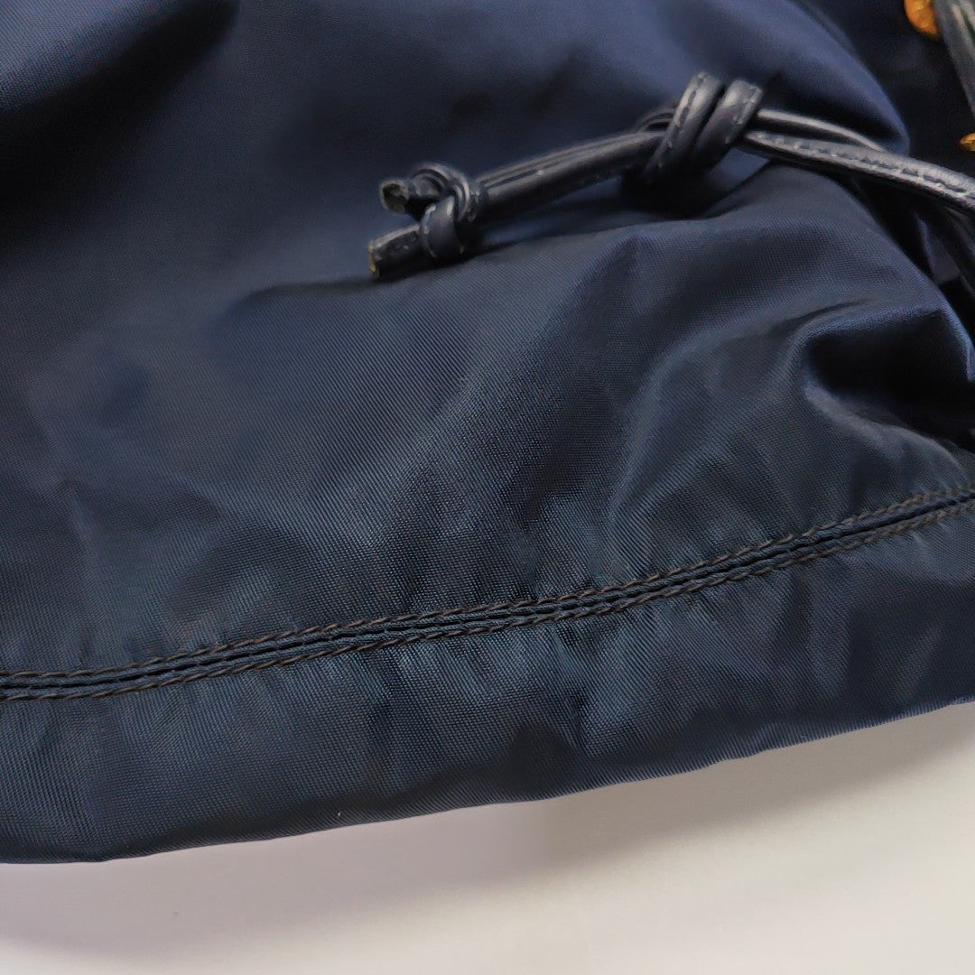 Nylon Bucket Bag Blue