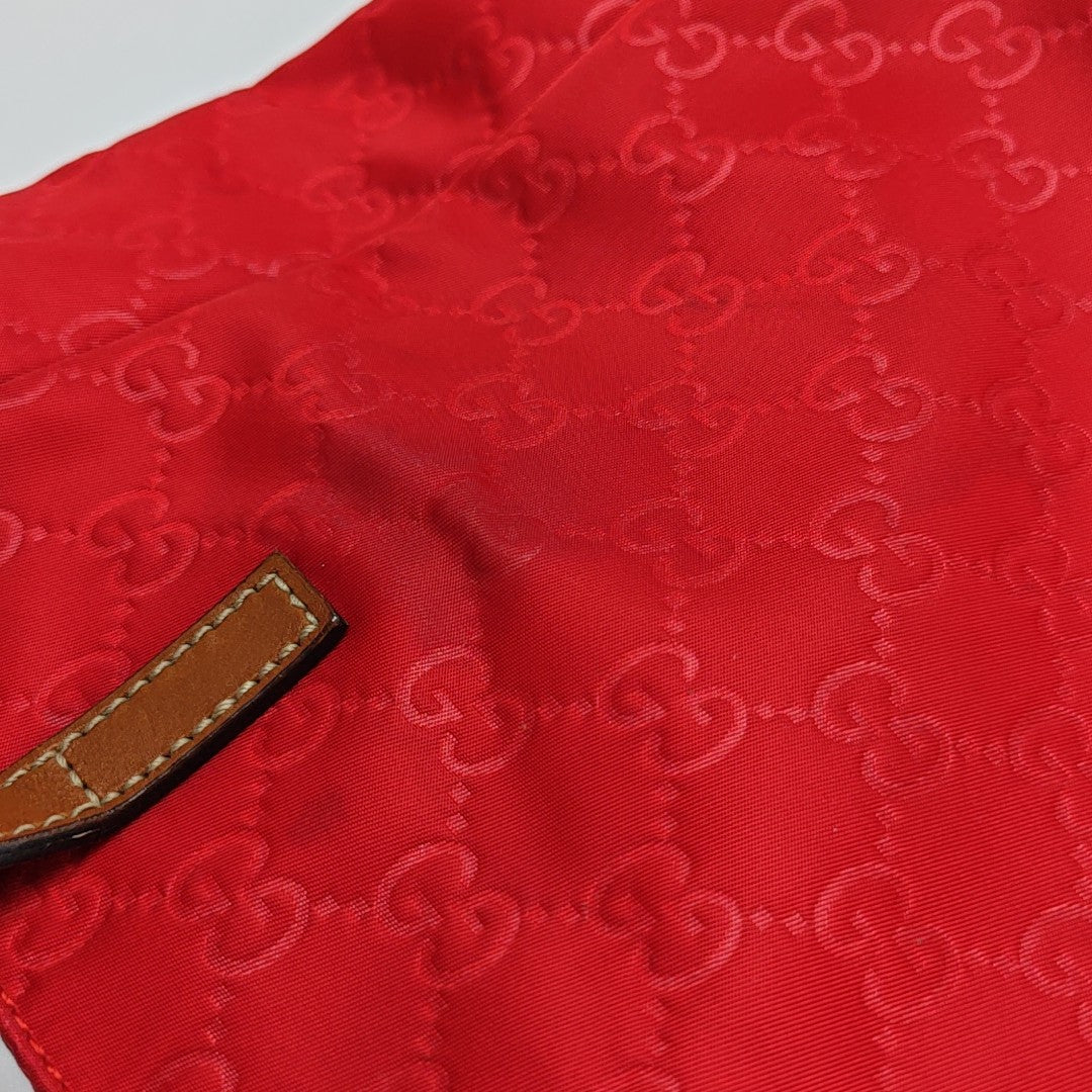 Monogram Nylon Tote Bag Red
