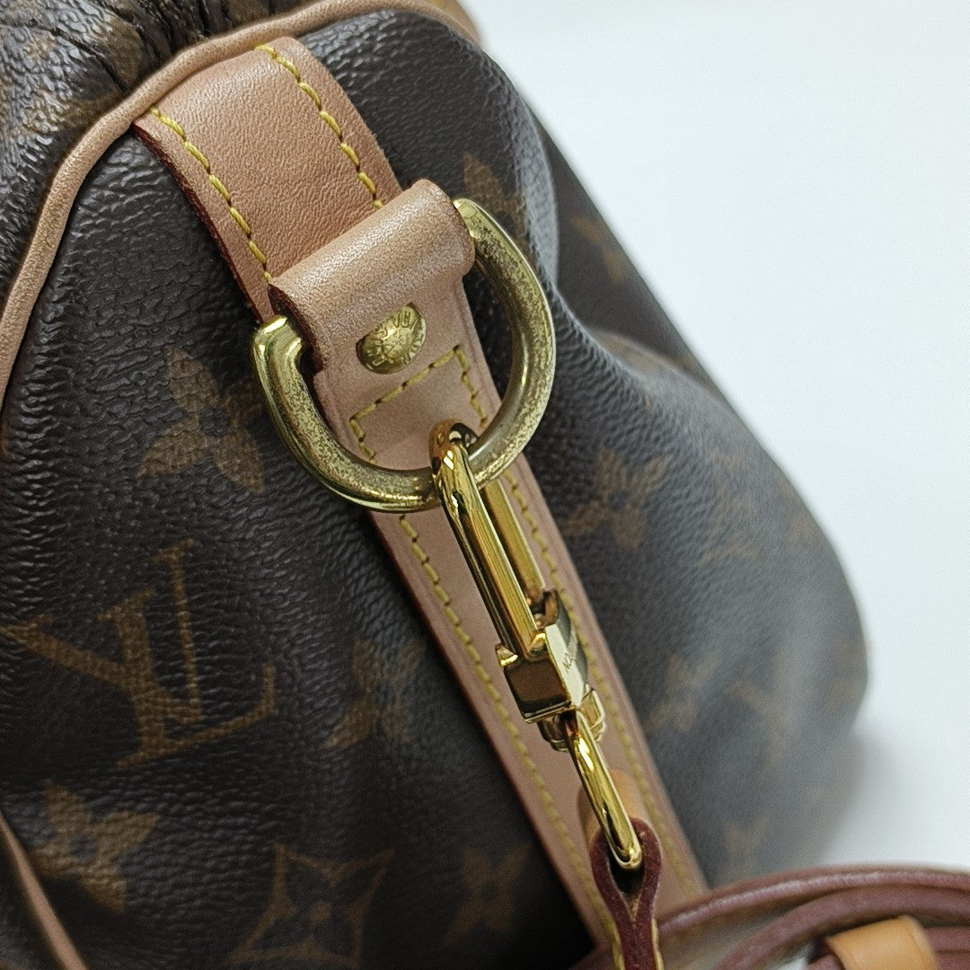 SPEEDY 25 Monogram Coated Canvas Brown
