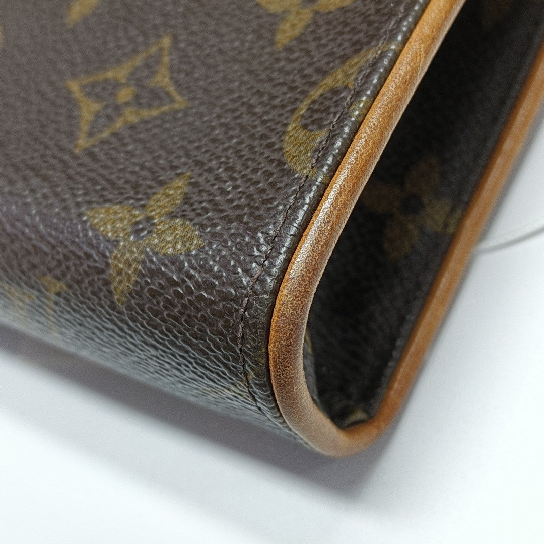 FLORENTINE Monogram Coated Canvas Brown