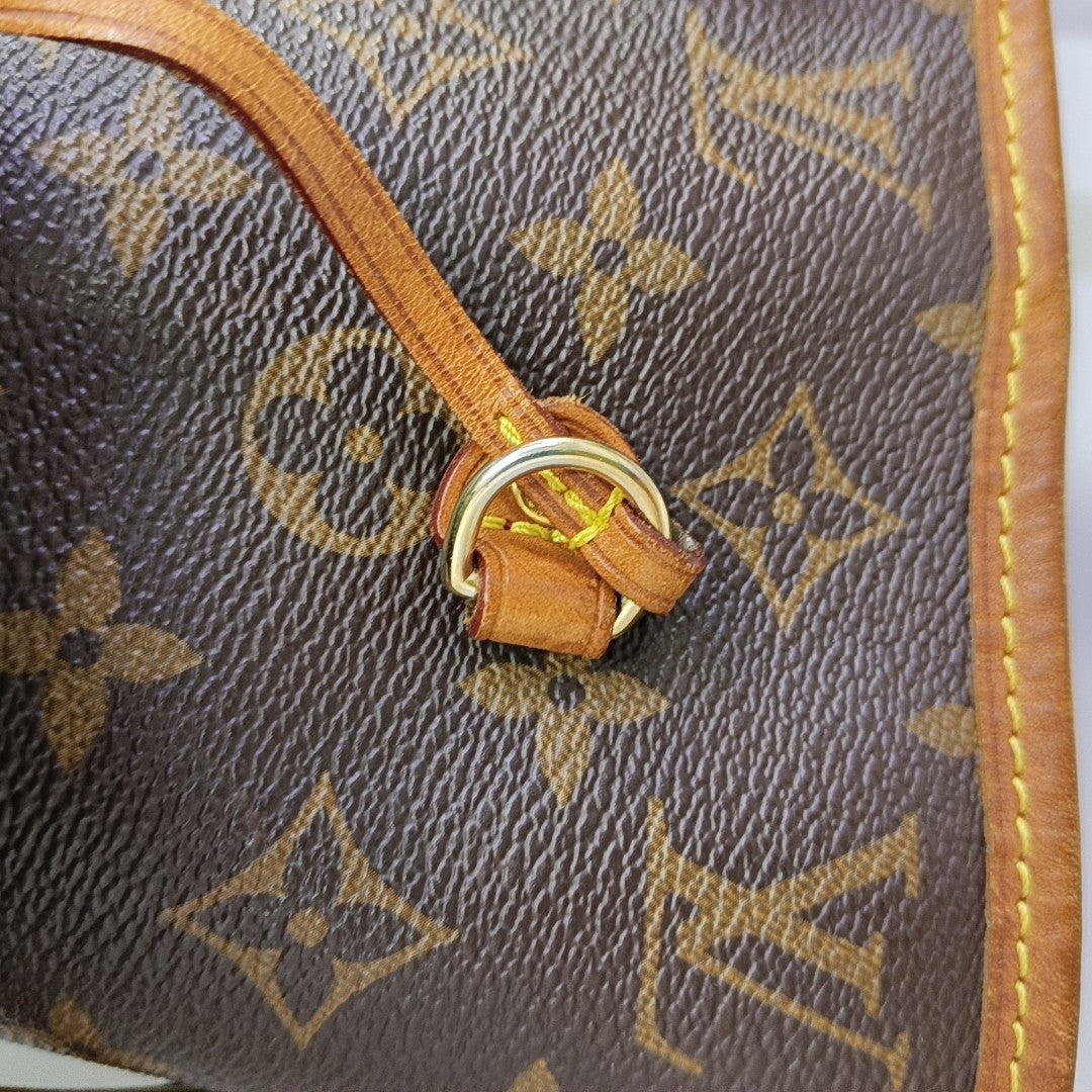 NEVERFULL MM Monogram Coated Canvas Brown
