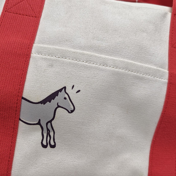 Canvas Top Handle Bag White