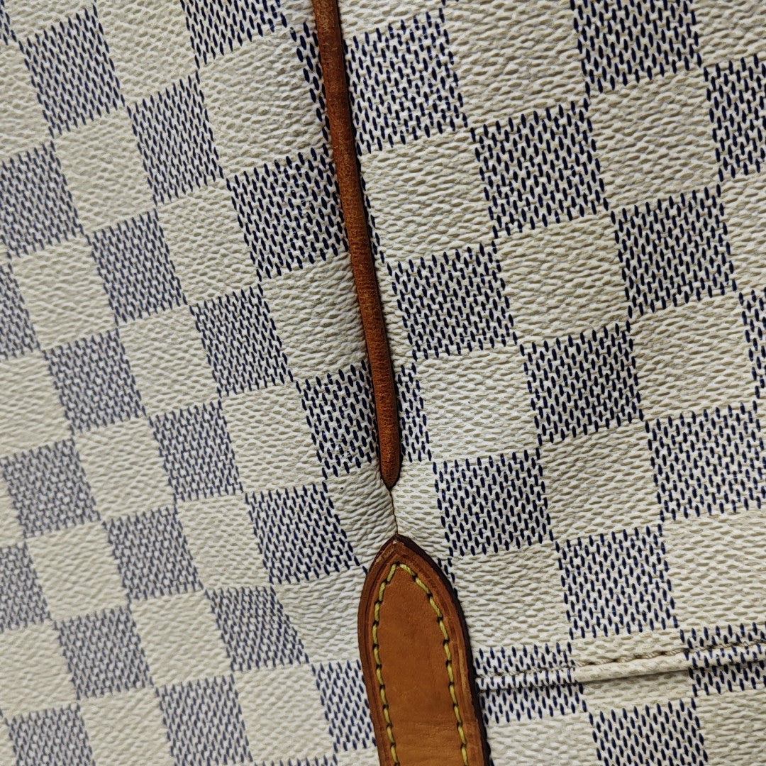 TOTALLY MM Damier Azur Coated Canvas White