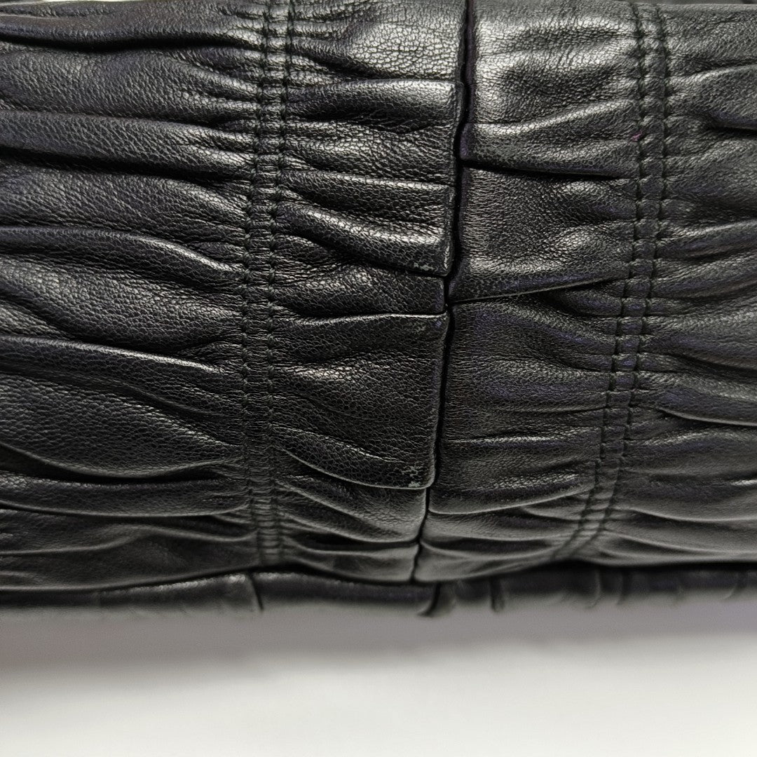 Gaufre Quilted Lambskin Black