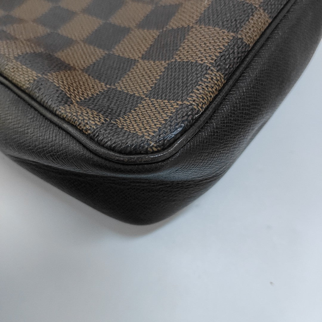 TROUSSE MAKE UP Damier Ebene Coated Canvas Brown