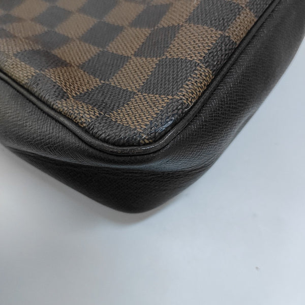 TROUSSE MAKE UP Damier Ebene Coated Canvas Brown