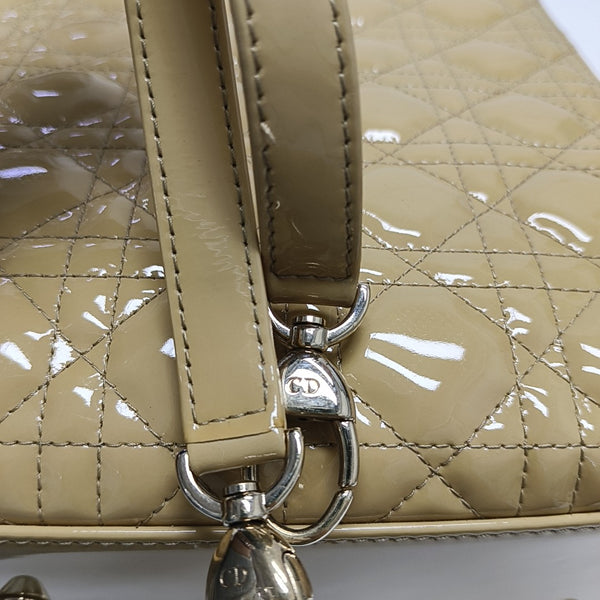 Lady Dior Large Cannage Lambskin Yellow