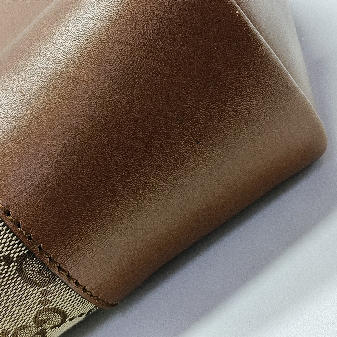 Monogram Canvas Shoulder Bag Brown