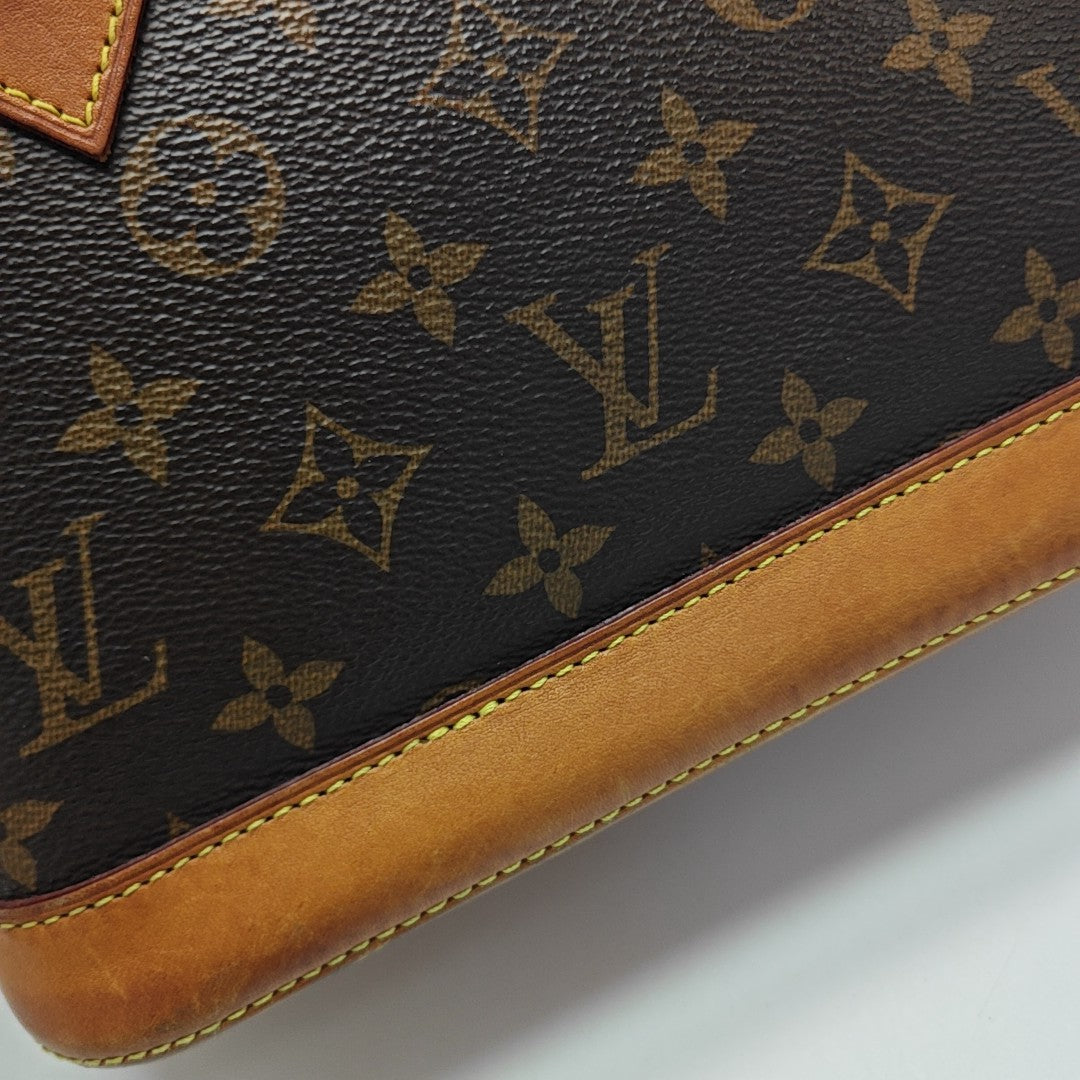 ALMA BB Monogram Coated Canvas Brown