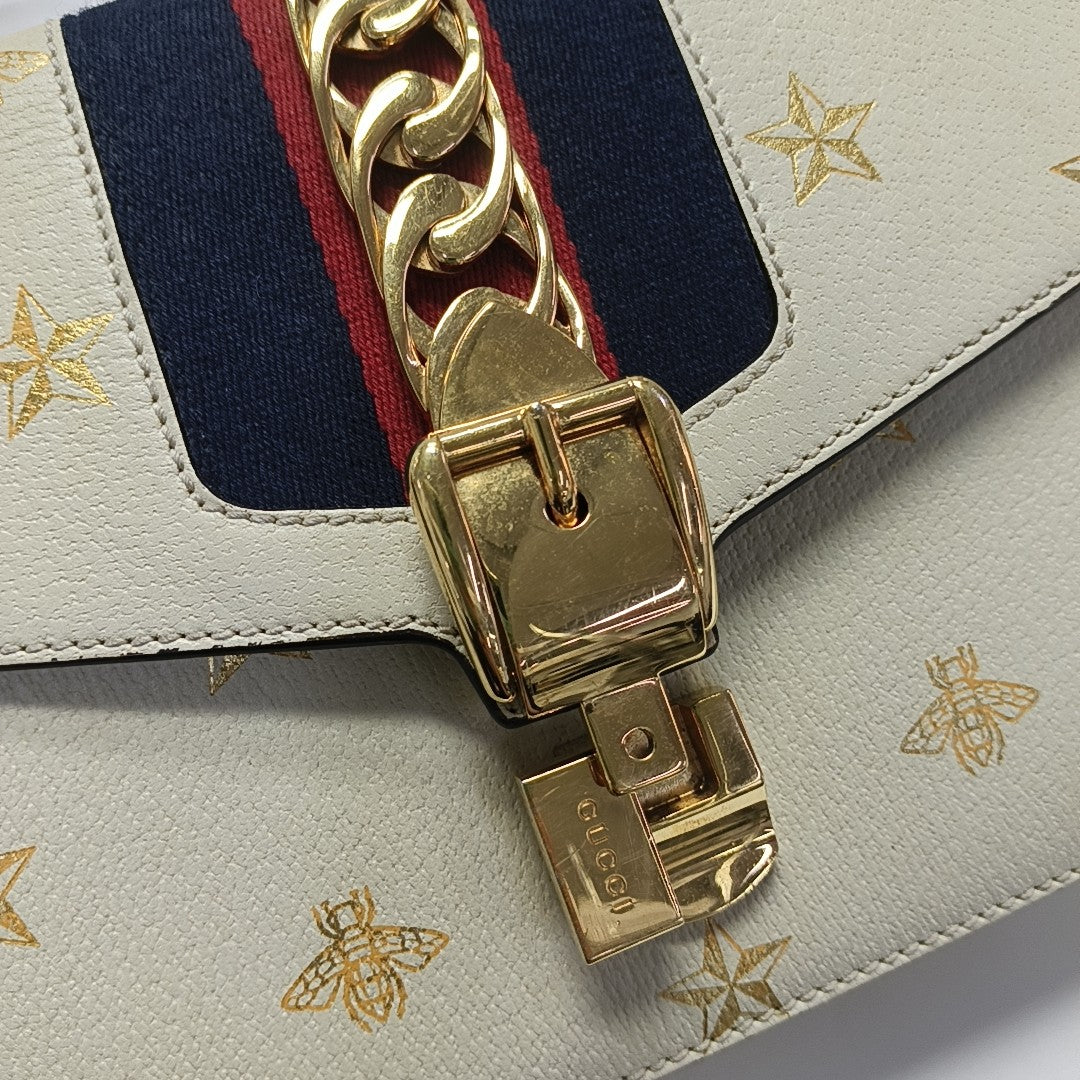 Sylvie Small Calfskin White
