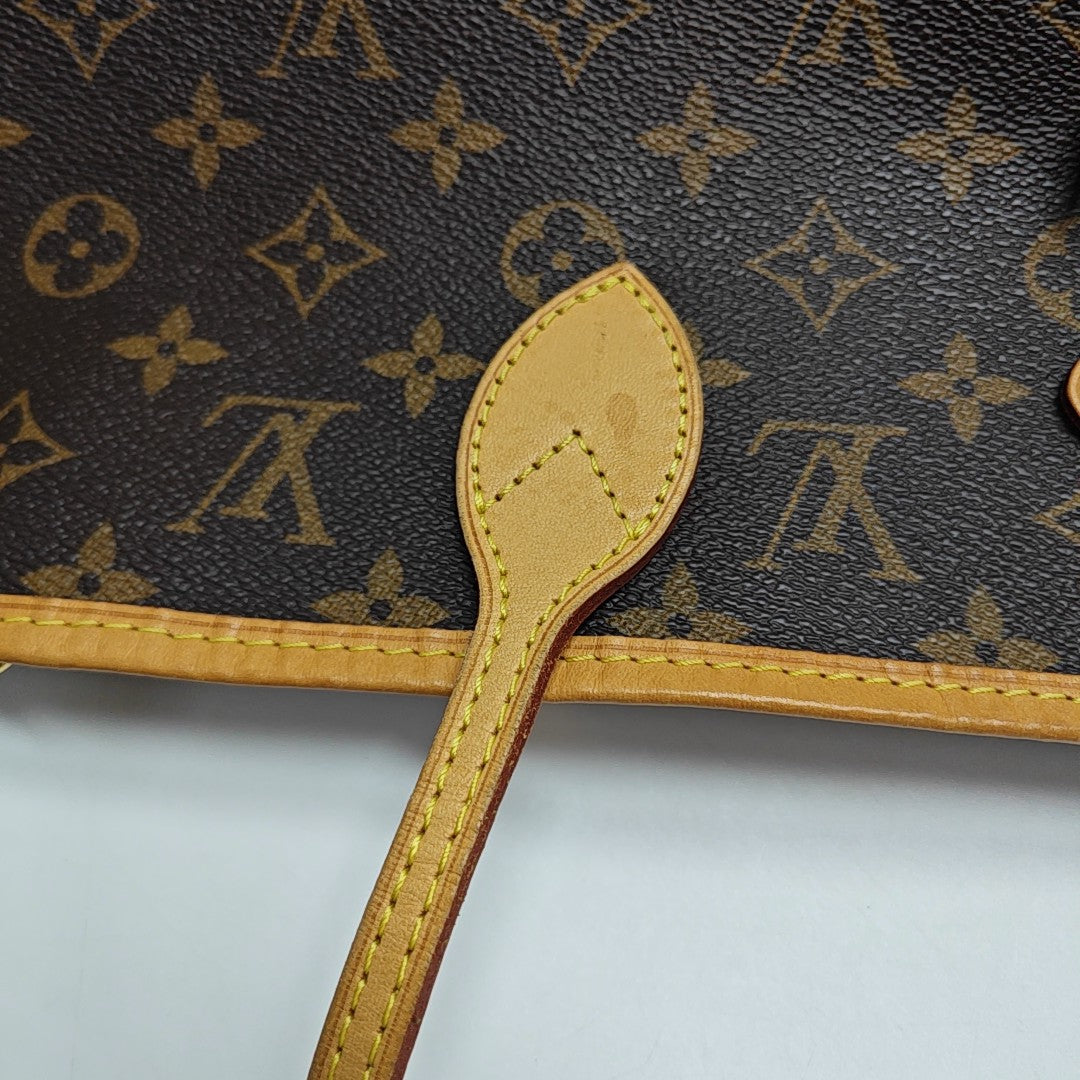 NEVERFULL MM Monogram Coated Canvas Brown