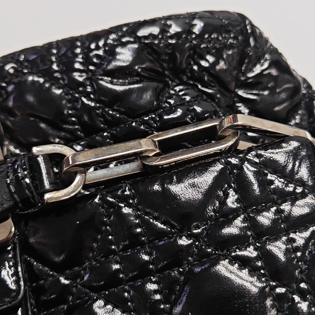 New Lock Cannage Patent Leather Black
