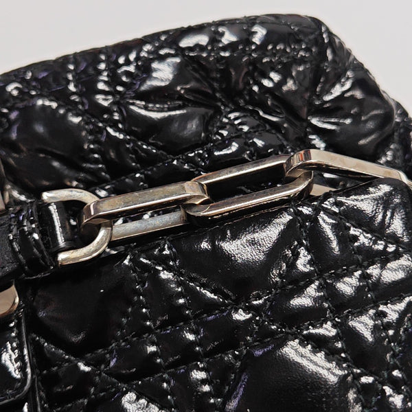 New Lock Cannage Patent Leather Black