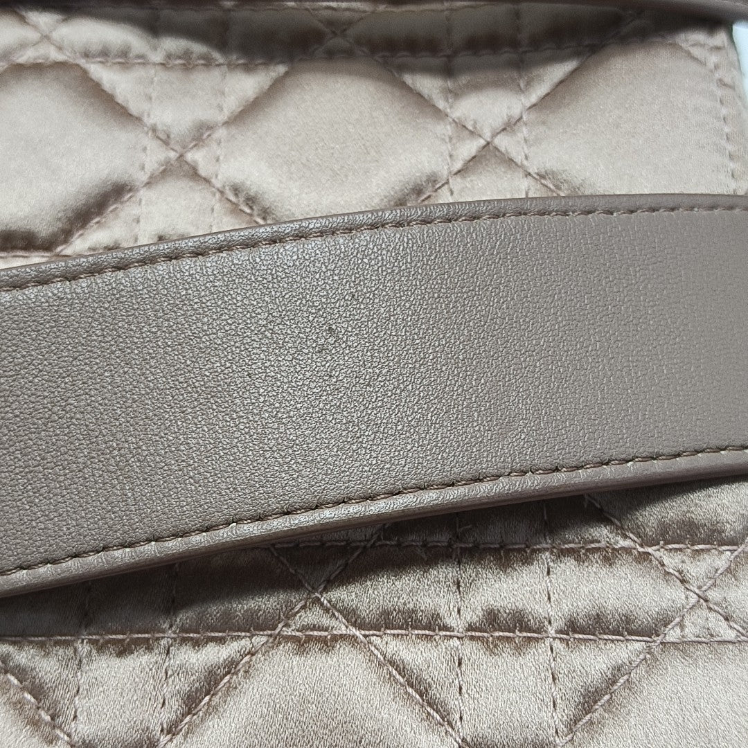 Lady Dior Small Cannage Silk Satin Pink