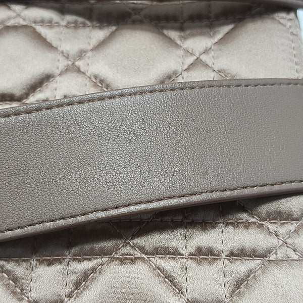 Lady Dior Small Cannage Silk Satin Pink