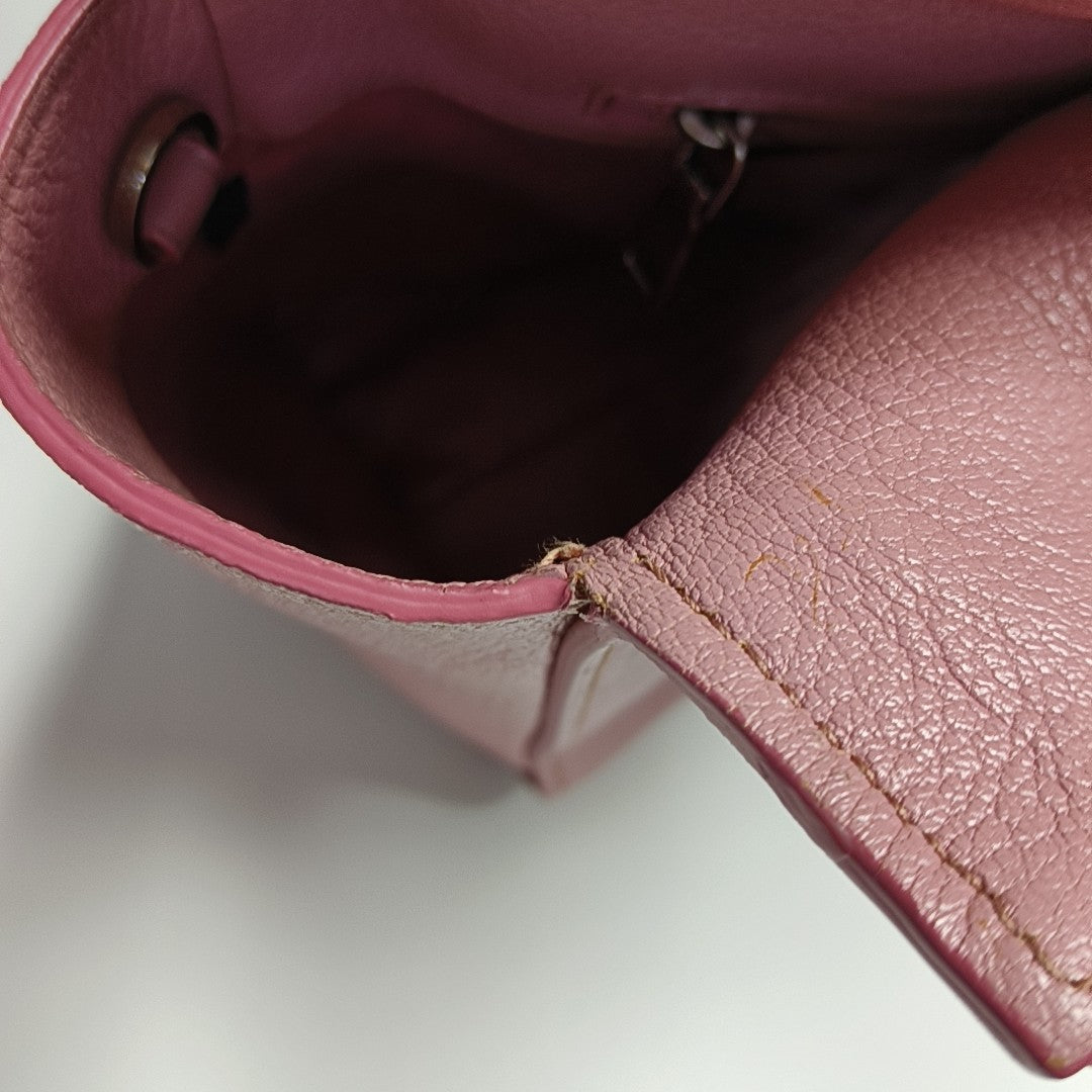 Calfskin Shoulder Bag Pink