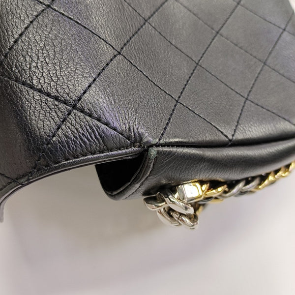 Quilted Calfskin Shoulder Bag Black