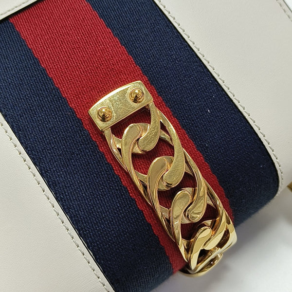 Sylvie Mini Calfskin White