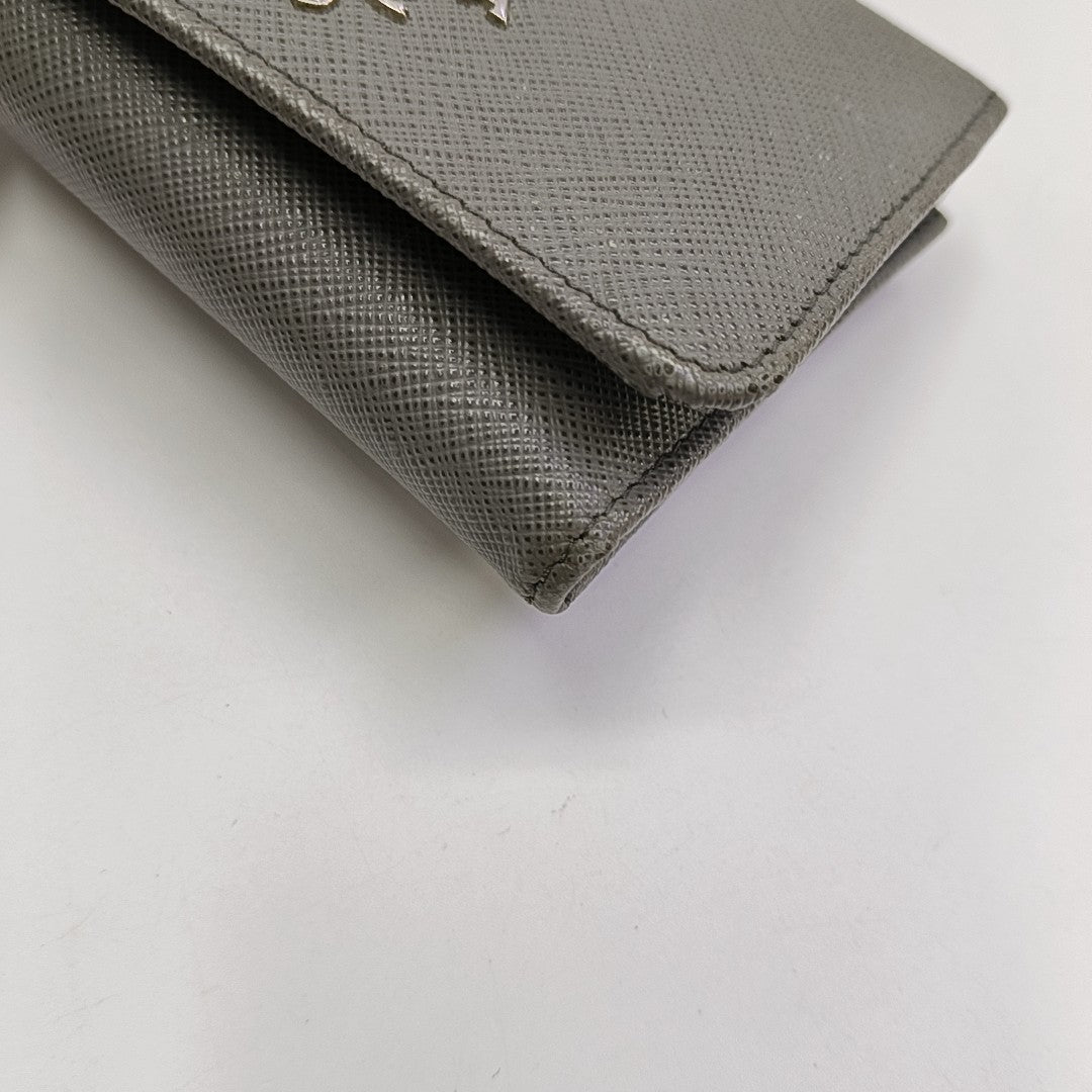 Saffiano Calfskin Wallet Gray